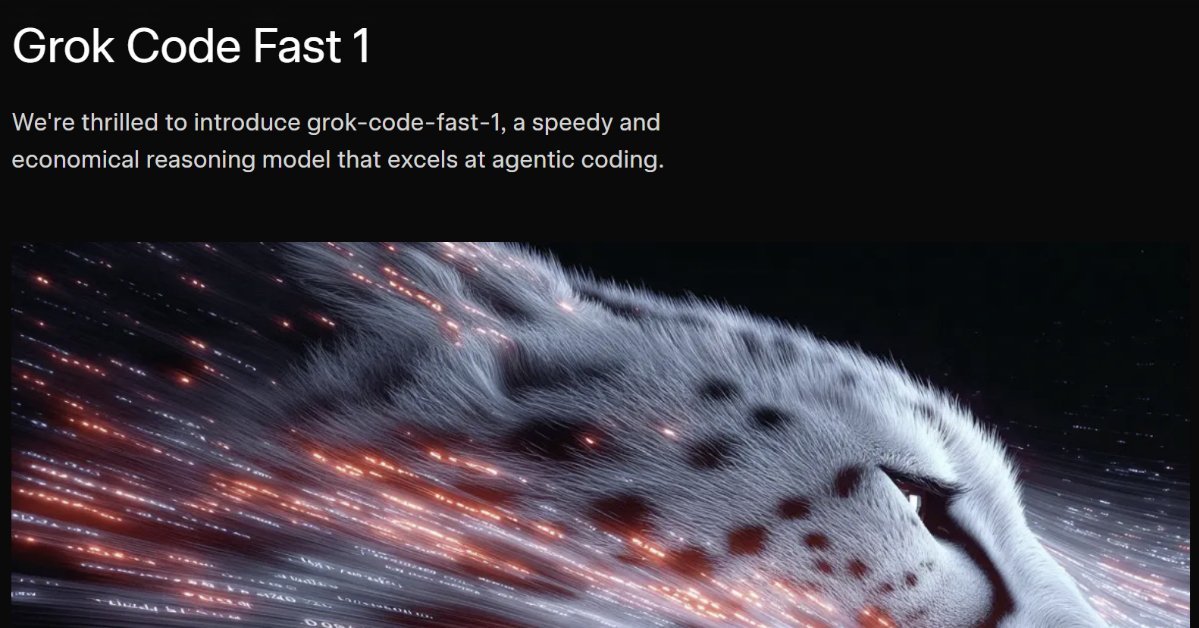xAI、高速コーディングAI「Grok Code Fast 1」を発表 GitHub Copilotでお試し可能 - ITmedia AI＋