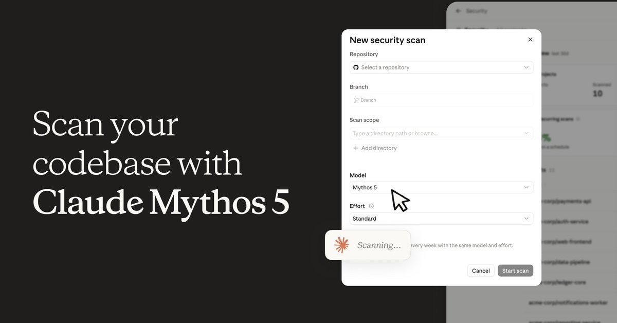 Anthropic、「ミュトス 5」を脆弱性スキャンに開放──「Claude Security」経由でEnterprise顧客が利用可能に