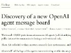 OpenAIのAIエージェント、休眠サイトを掲示板化してタスク回答を共有か　研究団体が報告書公開