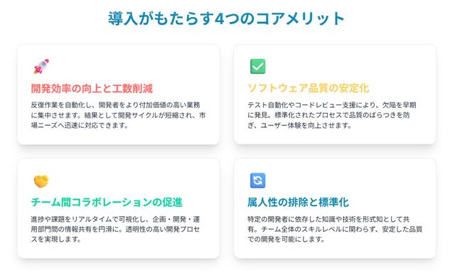 開発支援ツールの導入で得られる4つのメリット