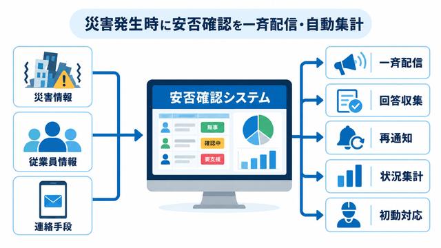 図解:安否確認システムの目的と効果
