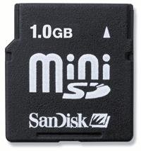 1GバイトminiSDカード