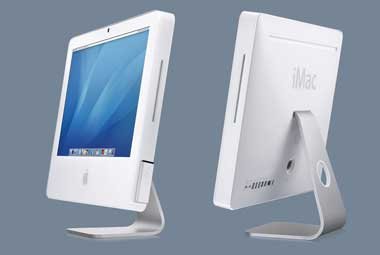 動作確認　iMacG5+iSightのモデルと付属品 DVDディスクとキーボード 新しいiMac G5はiSight内蔵、リモコン搭載（画像）（2/2枚目