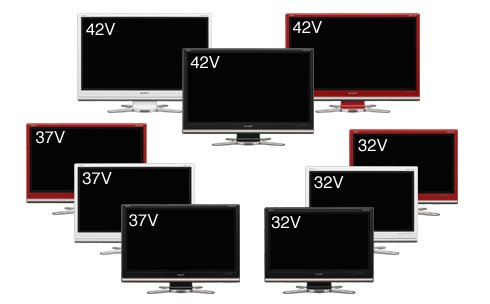 シャープ、カラフルな「AQUOS Dシリーズ」に32V・37V・42V型を追加