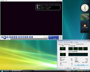 Radeon HD 3870での再生（左）とRadeon HD 2900 XTでの再生