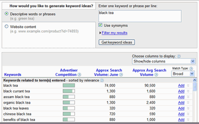 keyword tool
