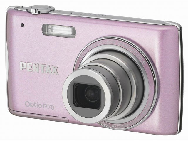 PENTAX Optio P70 人気のピンク 美品 超薄型軽量 付属品完備 ペンタックス、Optioに超薄型の「Optio P70」（画像）（3/3枚目