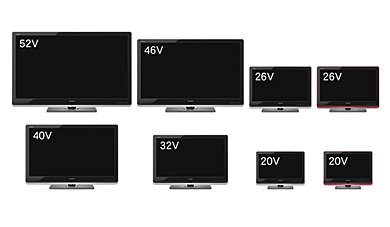 ZD3ラインは52V型から20V型まで