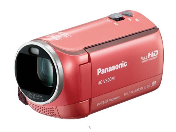 本体196グラム、4色展開のコンパクトなビデオカメラ「HC-V300M」（画像