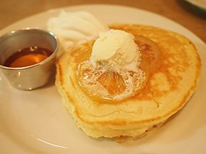 パンケーキは数種類のメニューがある