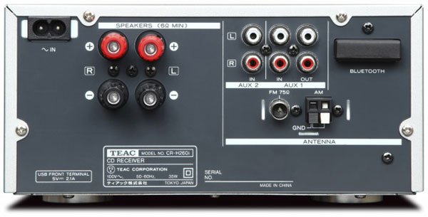 ティアック、Bluetooth対応のCD/SDレシーバー「CR-H260i」を発表（画像