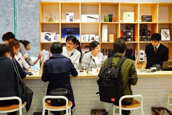 会計をするカウンター