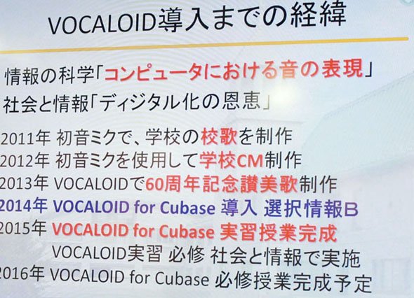 ボーカロイド VOCALOID 教育 IT