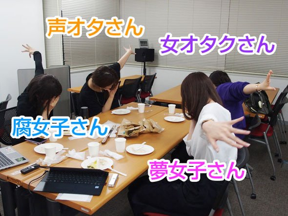 4人の女性オタク