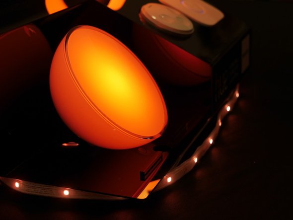 Hue Go、ライトリボン プラスともにiPhoneなどから調光できる