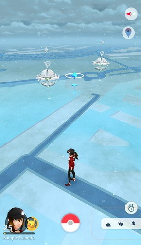 雪の日のマップ画面