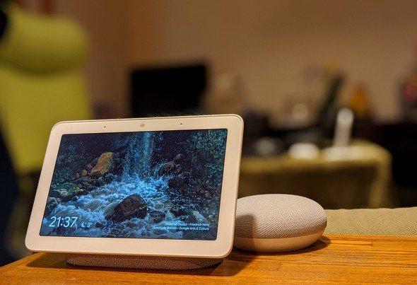  チョークはNest Hubの陰に隠れています