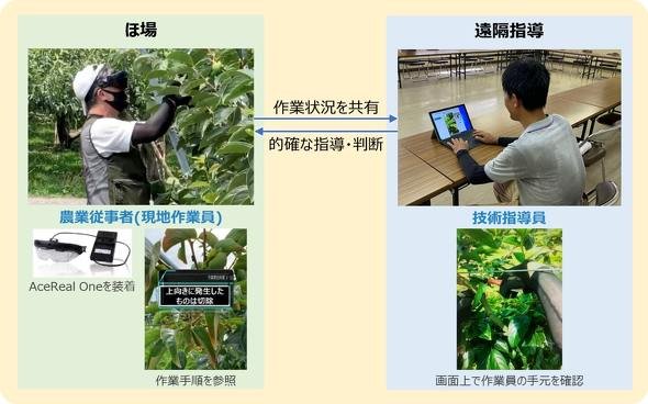 スマートグラスを使った実証実験のイメージ