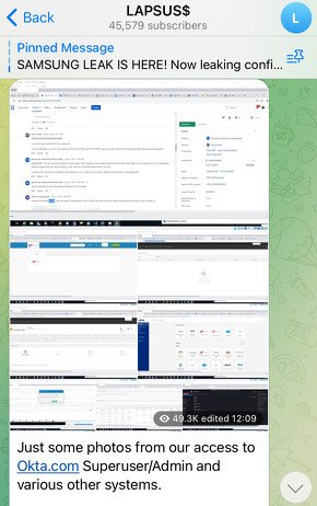  Lapsus$ screenshots