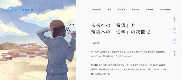 カミナシがSFプロトタイピングで制作した小説「カミナシビジョン2030」