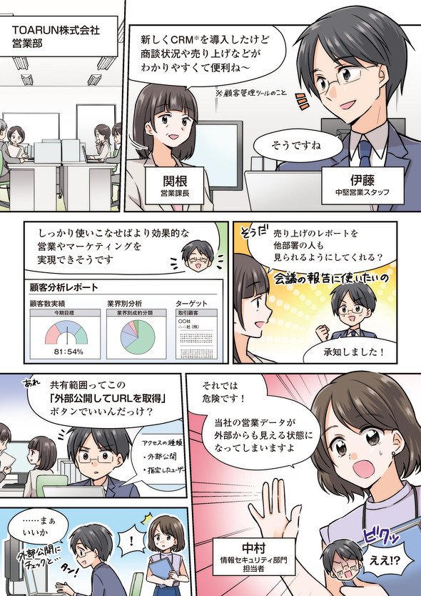 「そのSaaS設定、ちょっと待った！」　公開範囲を間違えてない？　便利さの裏に潜むリスクと対策を漫画で解説