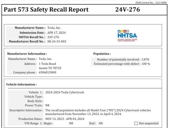  nhtsa