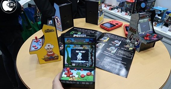 ギャラガ」「ギャラクシアン」「パックマン」がミニアーケード筐体で
