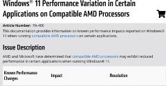 Windows 11」、AMD Ryzenで性能の問題あり Microsoftが対応準備中