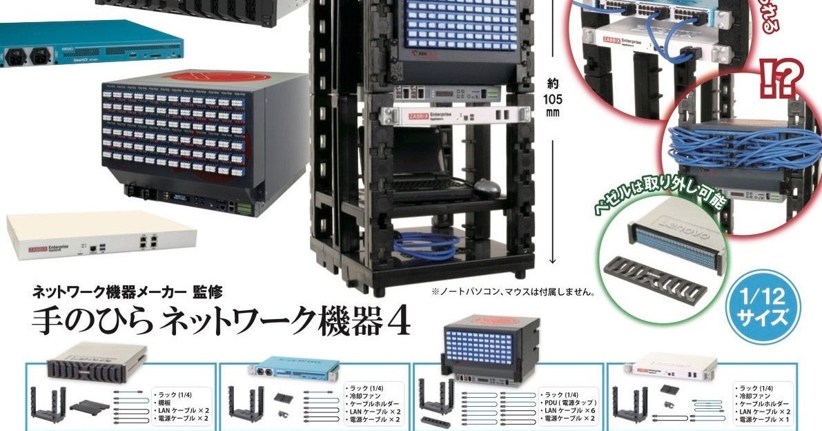 カプセルトイ「手のひらネットワーク機器」第4弾が6月発売 レノボなど