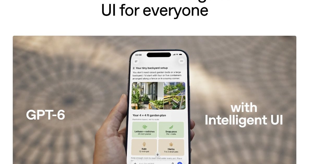 ChatGPT、無料版を含む全ユーザーに「GPT-6」 回答内に“操作できる画面”を生成する「Intelligent UI」搭載