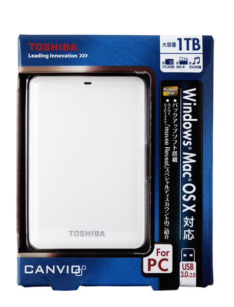 東芝、USB 3.0接続のポータブルHDD「CANVIO」 - ITmedia PC USER